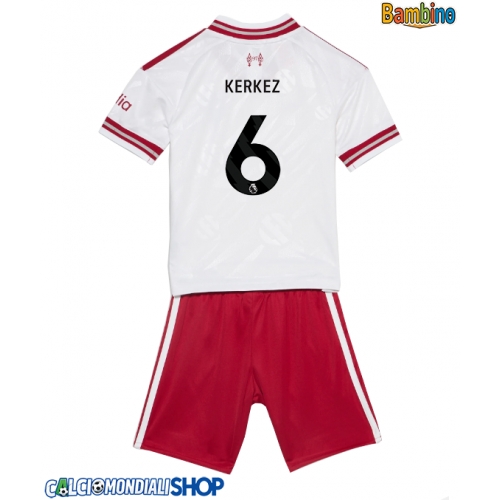 Maglie da calcio Liverpool Milos Kerkez #6 Seconda Maglia Bambino 2026-27 Manica Corta + Pantaloni corti)